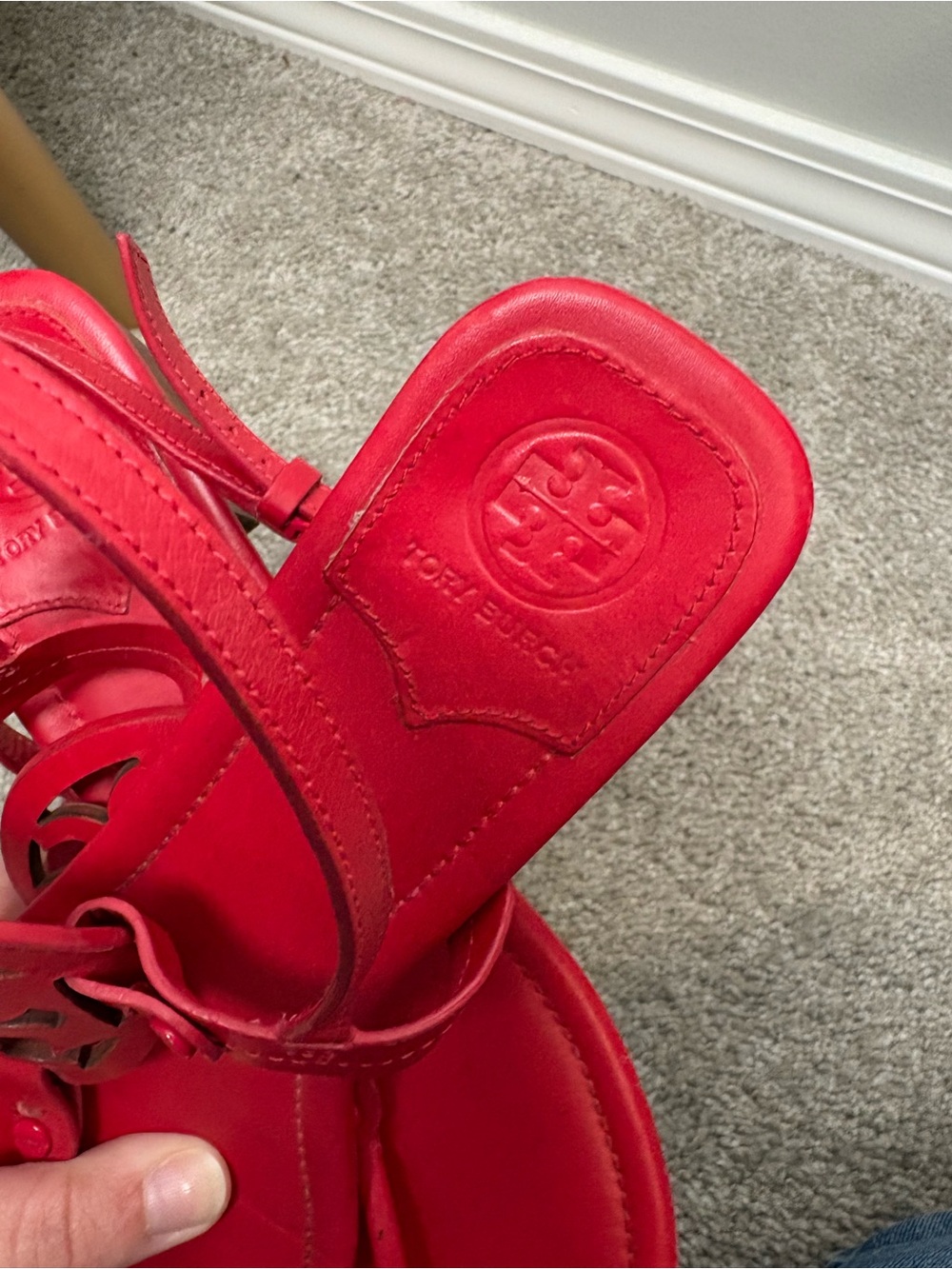 Tory Burch Red Miller Sandals - Picture 12 of 14